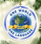 Amateur Radio Operator HAM ARO One World Christmas Tree Ornament